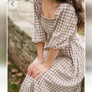 Neuflora Hartselle Dress Brown Gingham